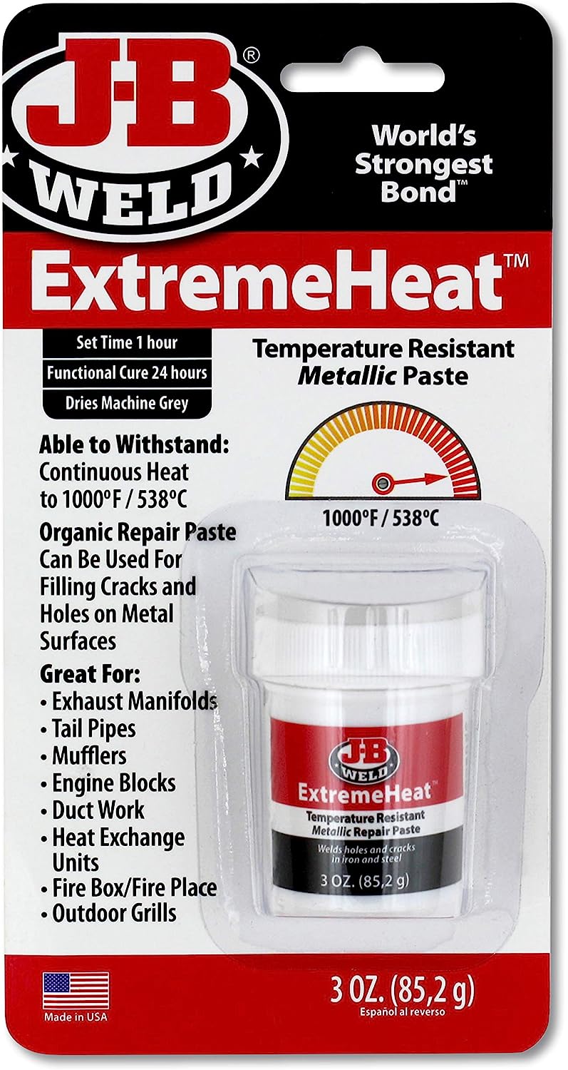 J-B WELD - EXTREMEHEAT䋢 TEMPERATURE RESISTANT METALLIC PASTE - 85g