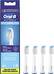 Oral-B Pulsonic Clean Toothbrush Heads for Sonic Toothbrushes (Pack of 4)